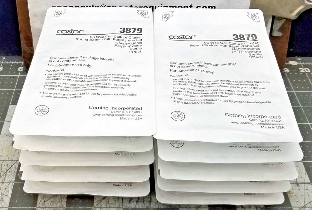 (10) Corning Costar 96 well clear polypropylene corner notch microplate [A5S2]