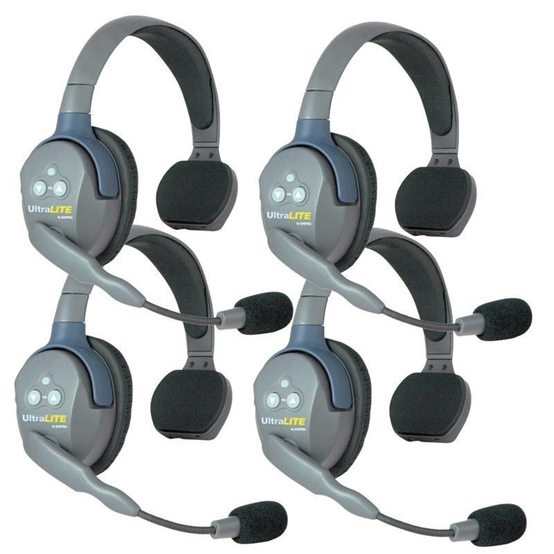 Eartec UltraLITE 4 user, Hands Free Intercom System - Single Ear Headsets USA