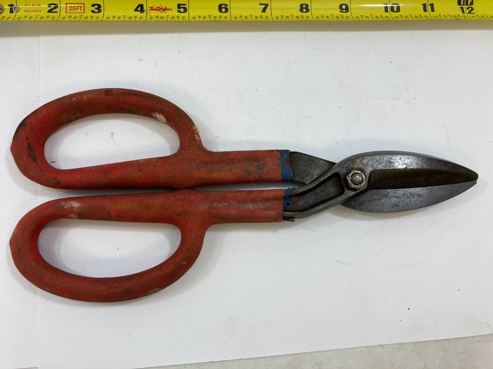 UGLY But Sharp. ~ Wiss A-11 Drop Forged Snips Shears Hand Tool Red Handle