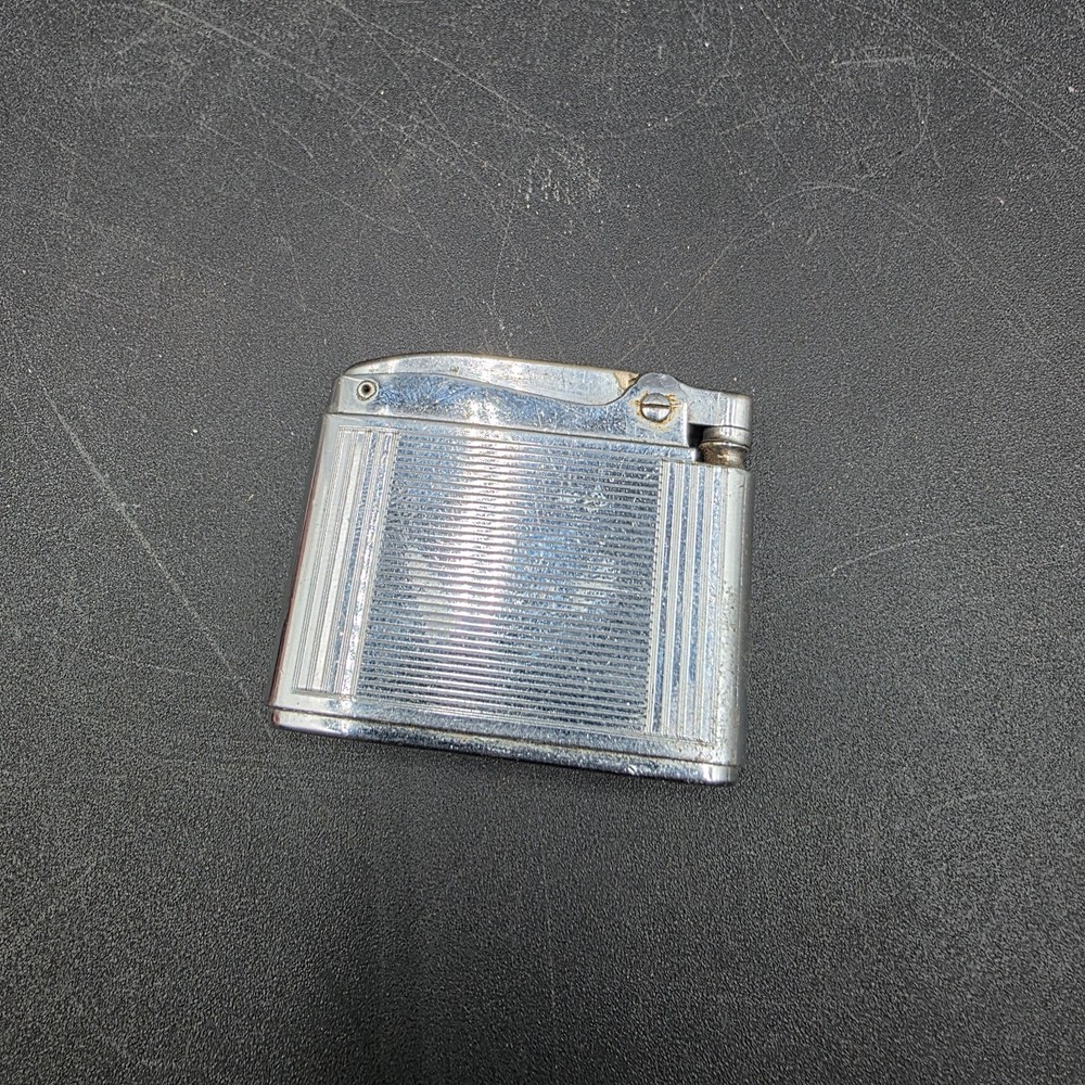 Vintage Personalized w Initials Ronson Lighter Chrome Butane UNTESTED