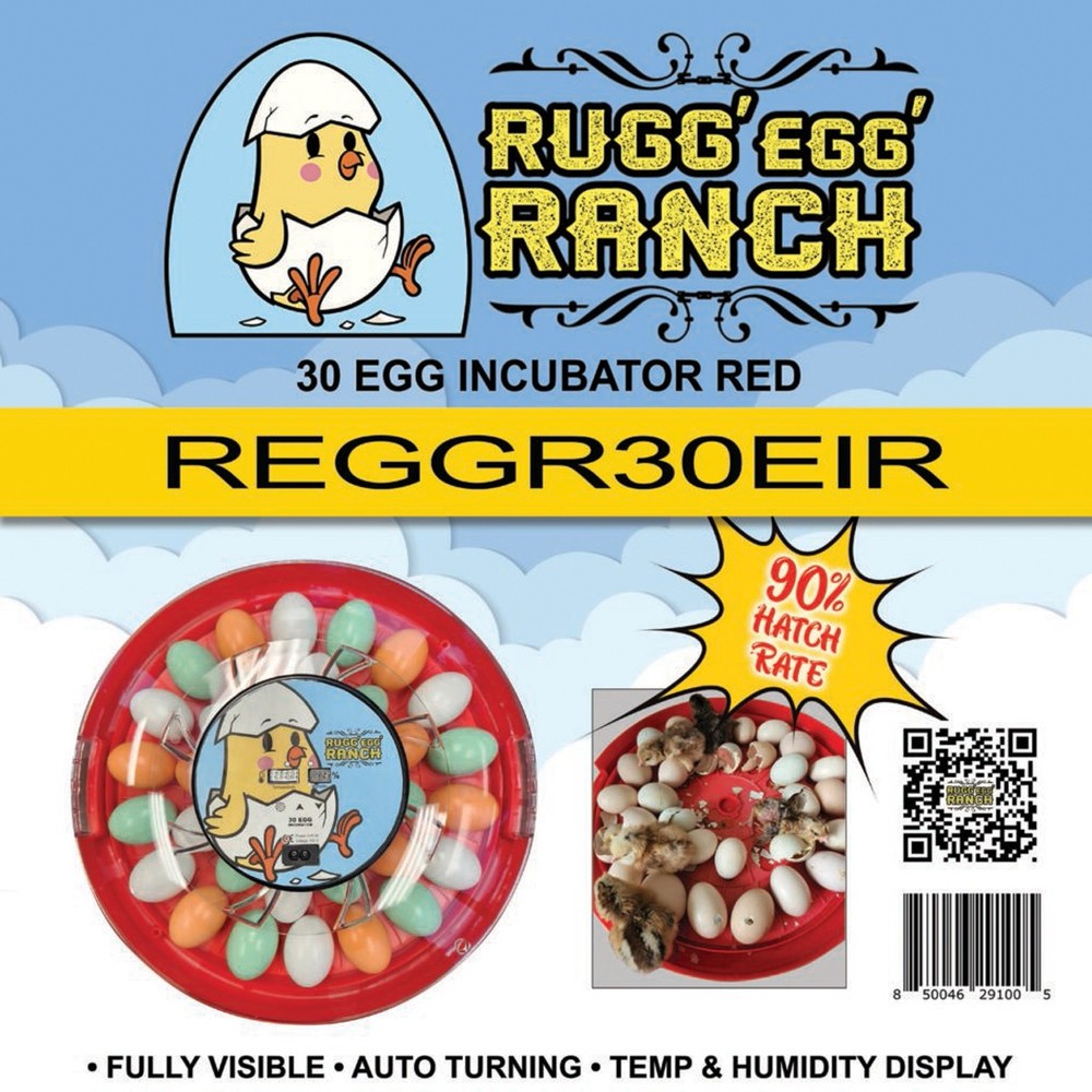 Rugg'EGG' Ranch 30 Egg Incubator, Red