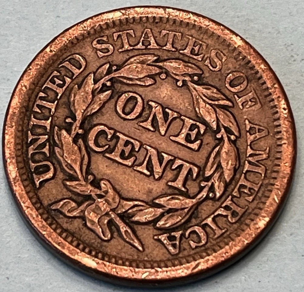 1854 Braided Hair Large Cent