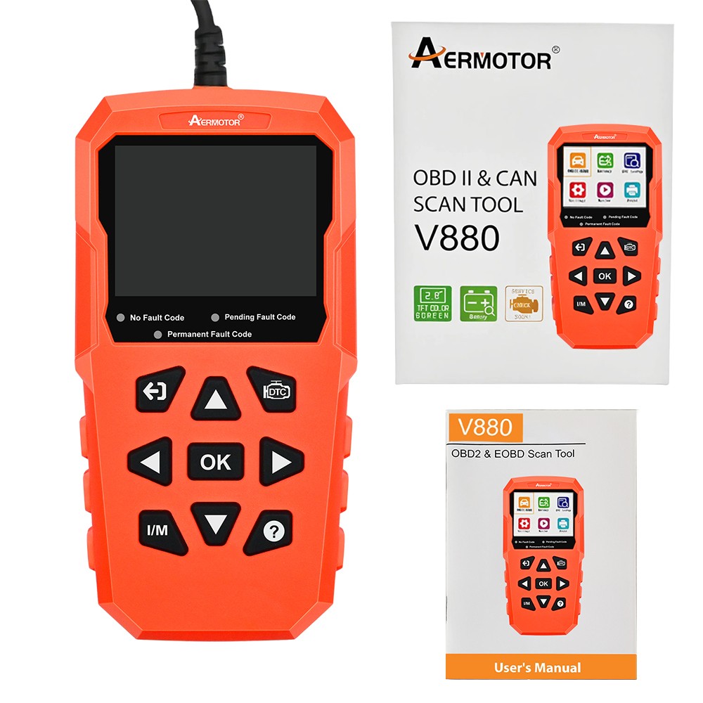 AERMOTOR OBD2 Scanner Code Reader Car Diagnostic Scan Tool Check Engine Fault