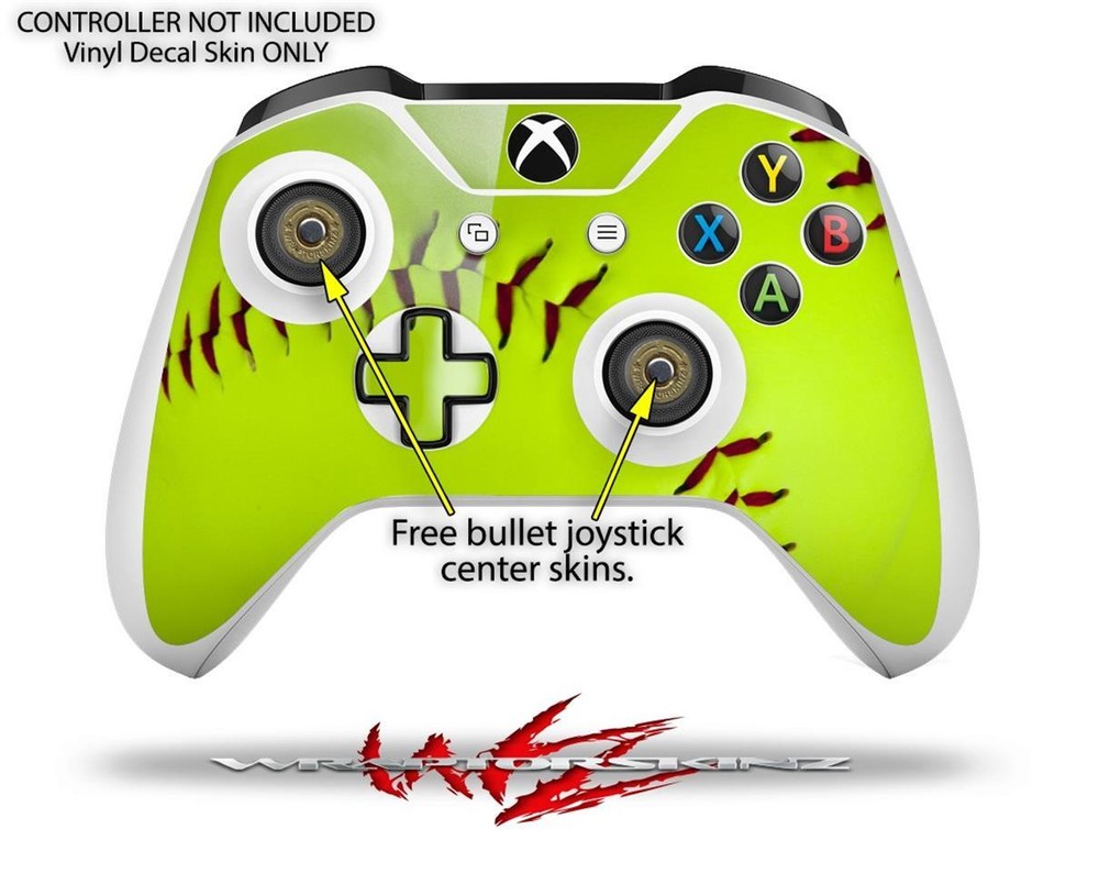 Skin XBOX One S Console Controller Softball