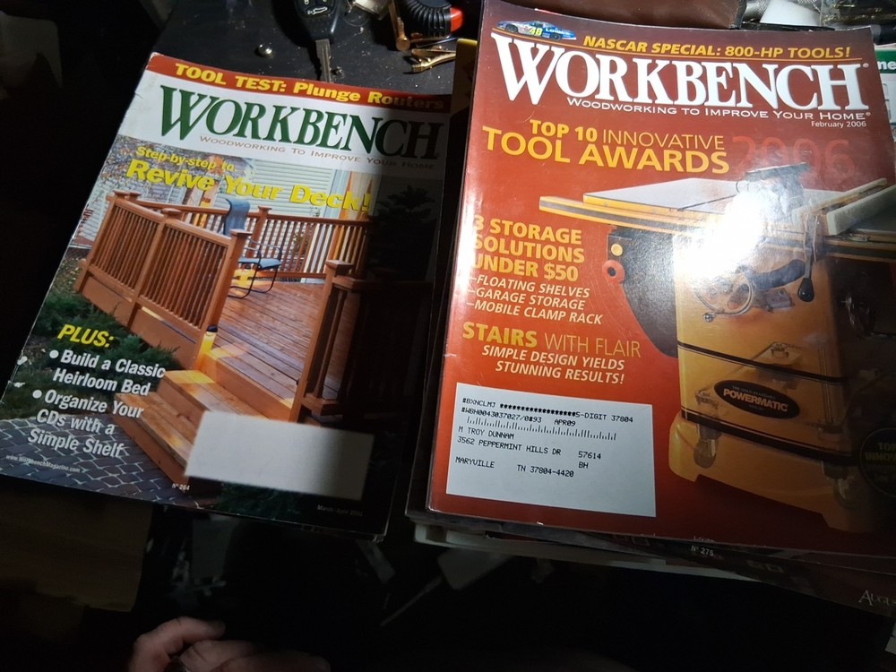 Workbench Magazine Bundle 25X Lot Various Issues Woodworking Hobbies
