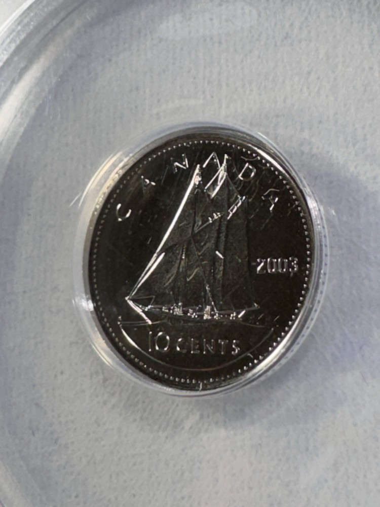 2003 Canada 10 Cents Graded MS 68 by ANACS