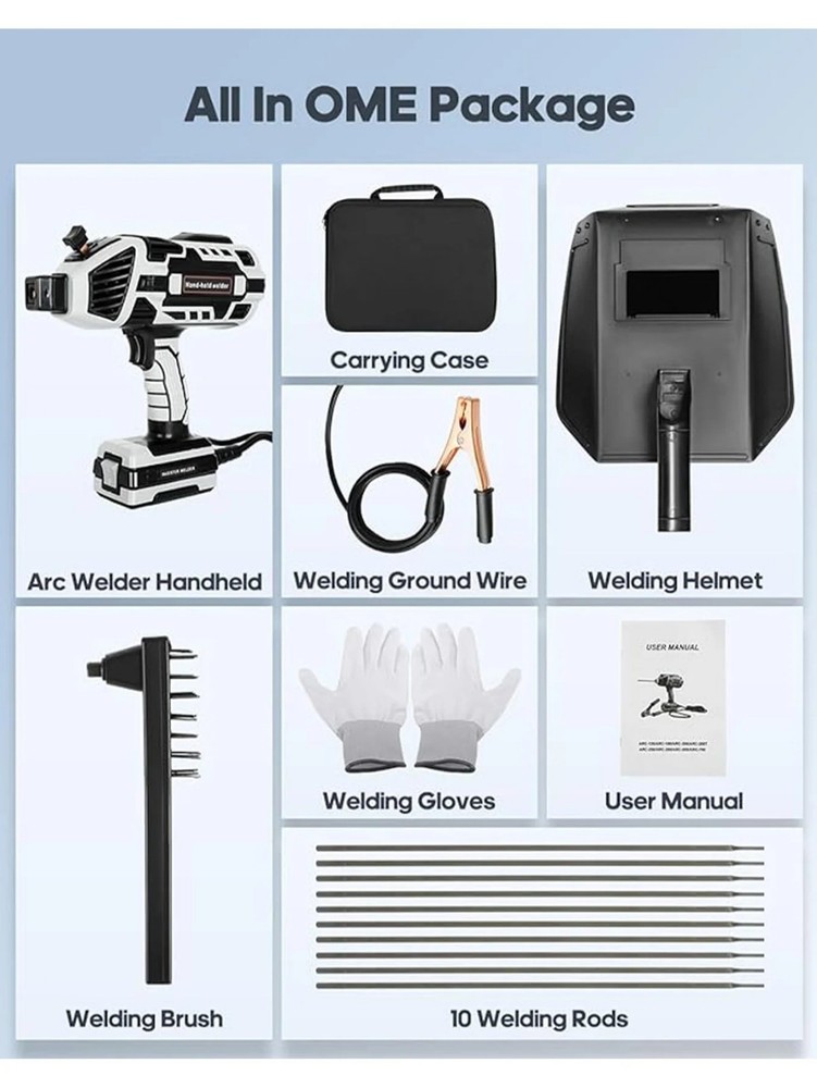 Handheld Welder Machine 110V Portable ARC Welding Machine IGBT Inverter Variable