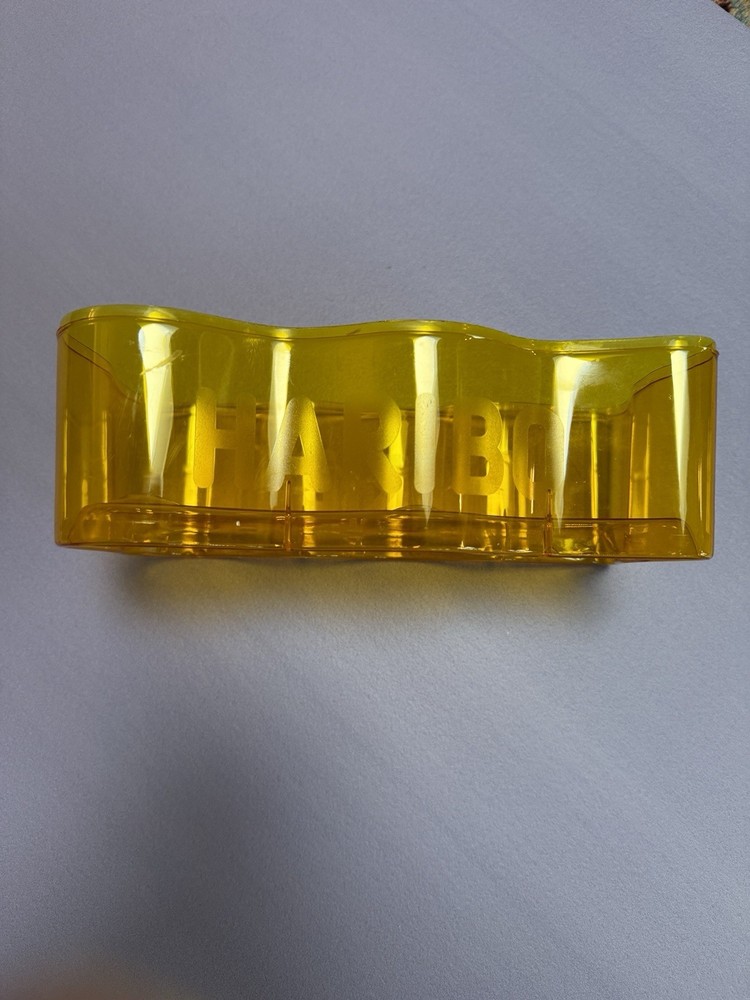 Yellow Plastic Haribo Collectible Gummy Bear Box (empty)