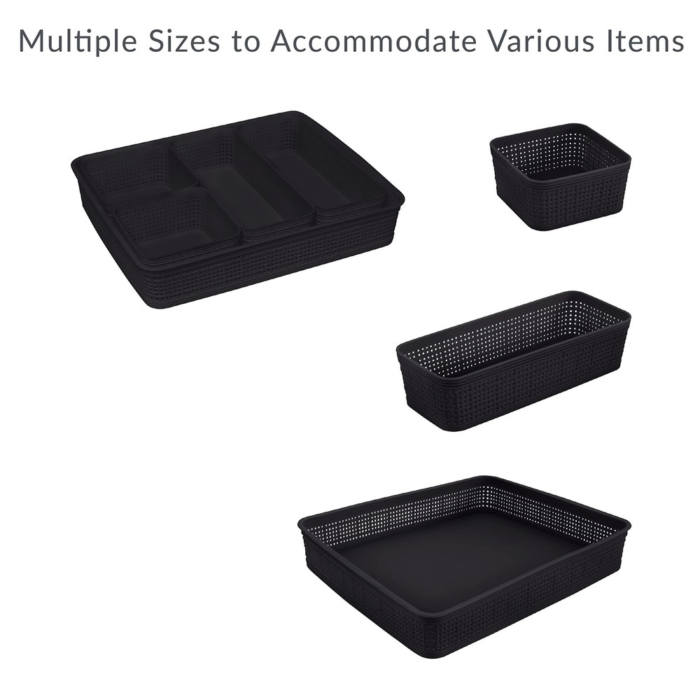 Simplify 5 Piece Organizing Set | Multiple Size Bins | Multipurpose | Office ...
