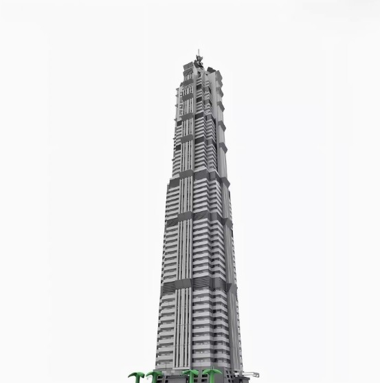 Jinmao Tower 1:800 scale building model puzzle block set
