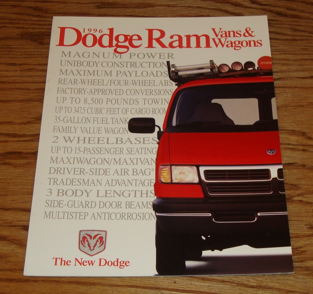 Original 1996 Dodge Ram Van & Wagon Sales Brochure 96