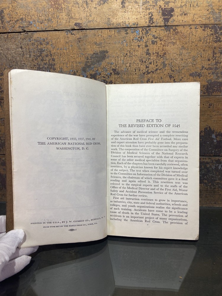 American Red Cross First Aid Textbook 1945