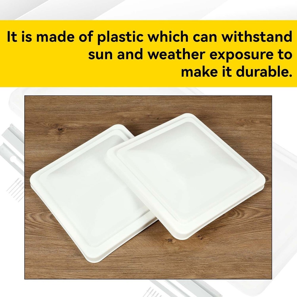 2 Pack RV Vent Covers Camper Roof Replacement Trailer Ventline White 14" x 14"