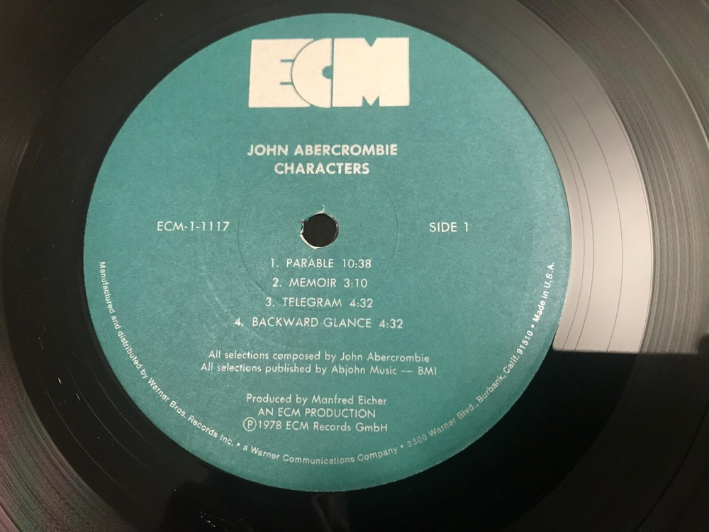 John Abercrombie Characters Signed LP Autograph