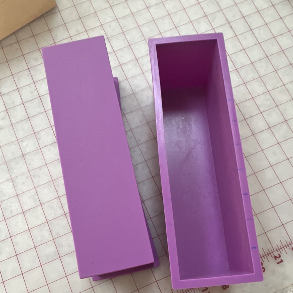 Purple Silicone Loaf Soap Mold Tray, Rectangular Shape, Silicone Rectangle Mold