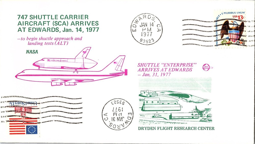 Scott #1699 Eagle 13c 1977 First Day Cover FDC Space Shuttle Edwards CA