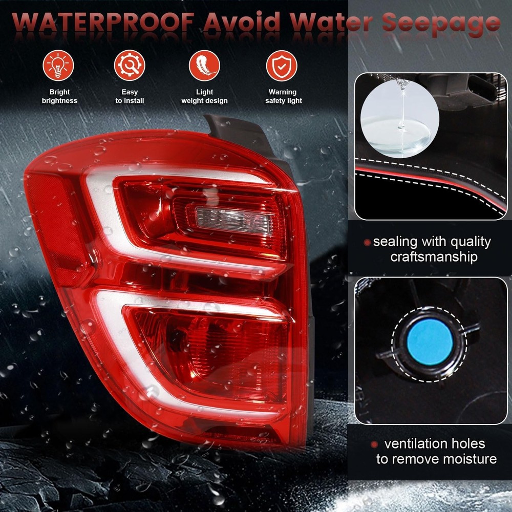 Tail Lights Assembly Compatible with 2016 2017 Chevy Equinox,Left Driver Side...
