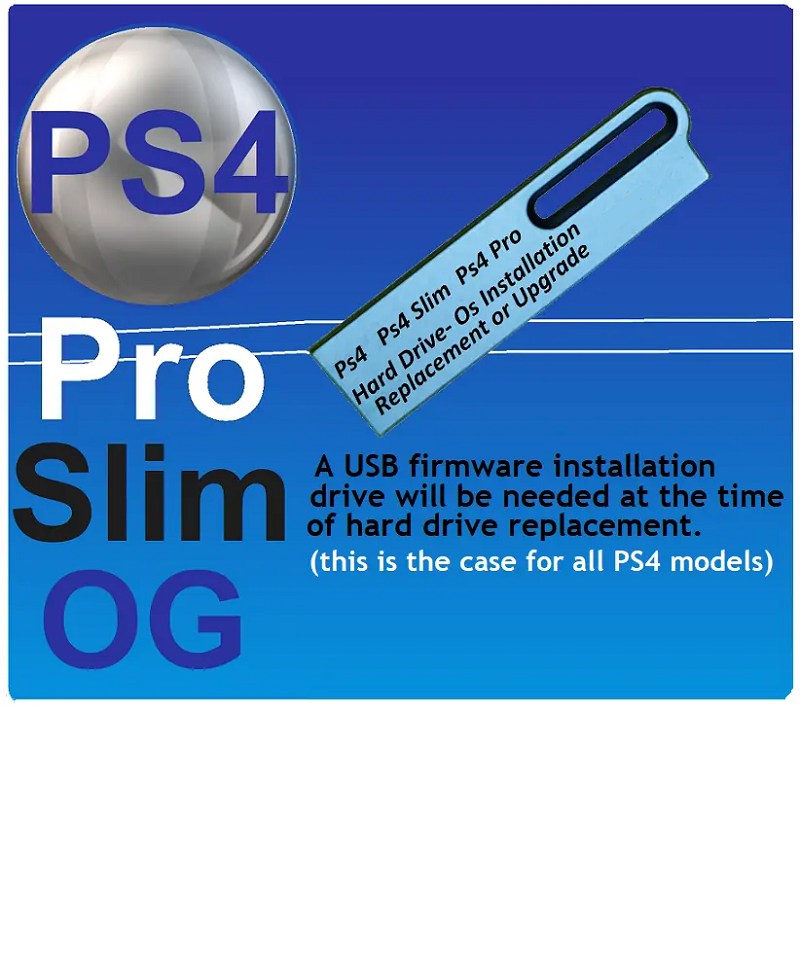 1TB PS4 Pro Ps4 Slim Ps4 OG Internal HD PS4 Operating System USB Drive Option