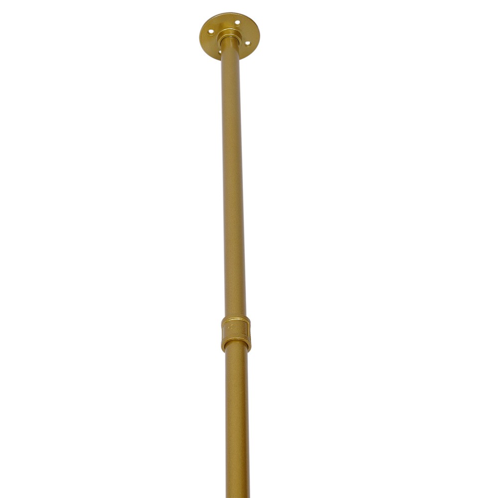 Industrial Pipe Clothing Rack Gold Wall Mounted Space Saving Clothes Rack