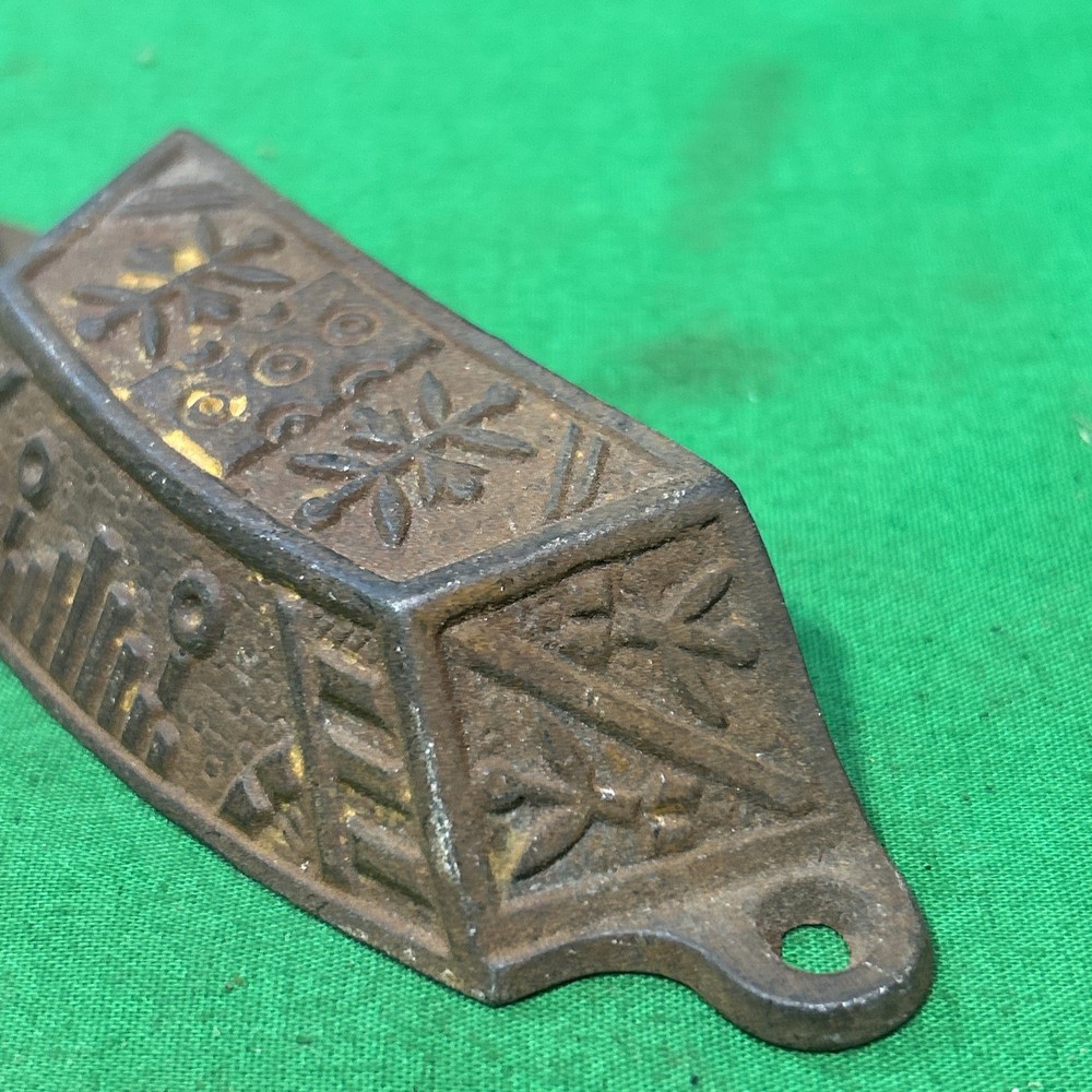 Antique Eastlake Cast Iron Bin Drawer Pull Victorian