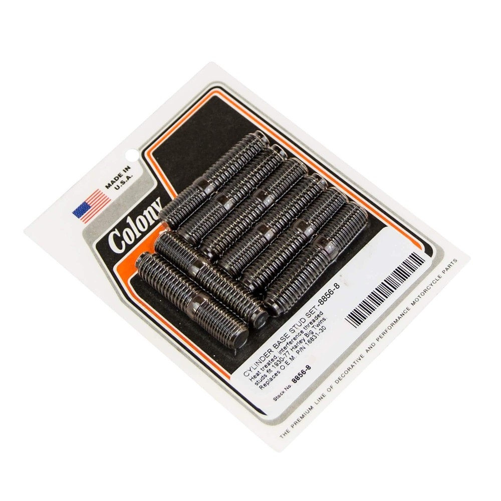Colony 8856-8 Cylinder Base Stud Set for Harley Davidson