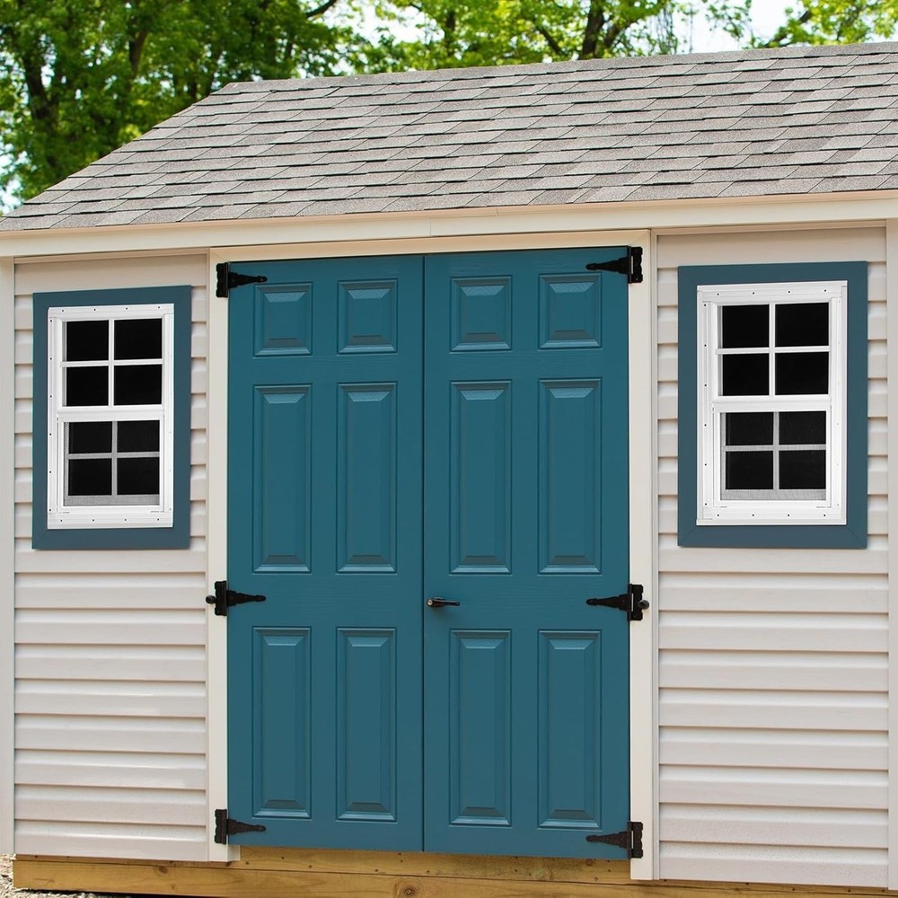 2 Pack 12''x18'' Shed Windows, Small Sliding Windows, White Flush Mount Pack