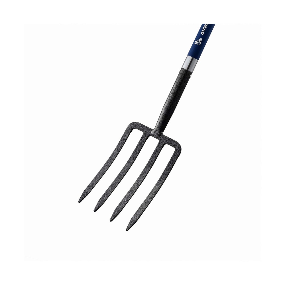 Mujocooker 4-Tine Spading Digging Fork, Garden Digging Spading Fork Forged St...