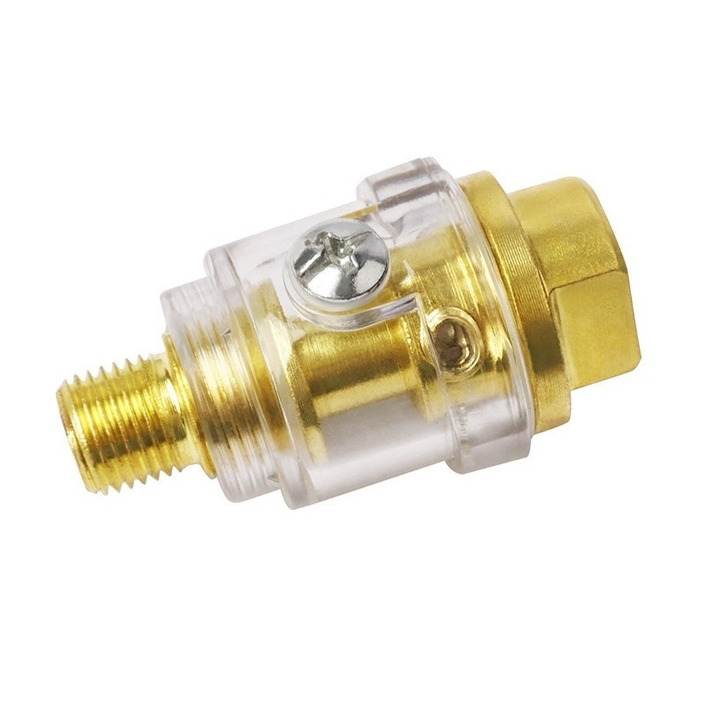 Copper Plated Iron Automatic Oil Feeder for MINI Pneumatic Tools 1/4 NPT Thread