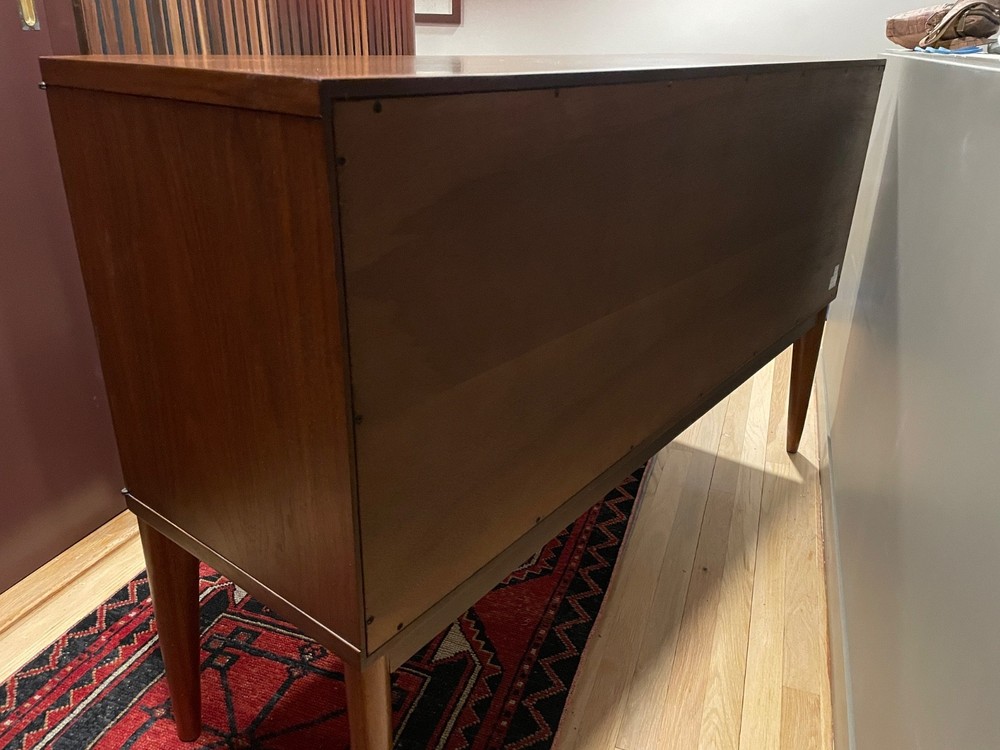 Crate & Barrel Mid Century Inspired Walnut Credenza
