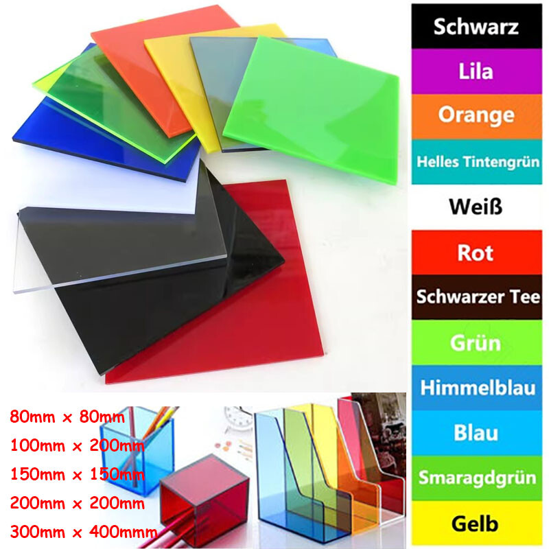 Colored Acrylic Glass Plate Panel Cut Flat Window Various Color Thickness 2.3mm