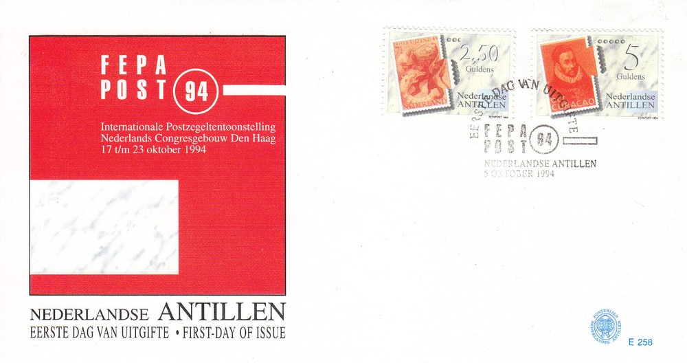 Netherlands - Dutch Antilles FDC Issue 1994 (258) Stamp on Stamp