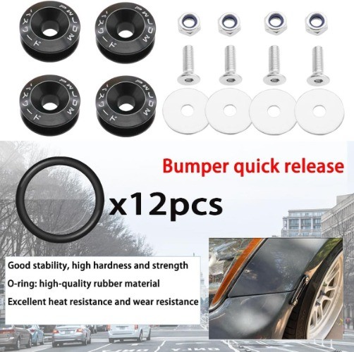 Bumper Quick Release (Black), Front Rear Bumper Holders Quick Rel Color: black