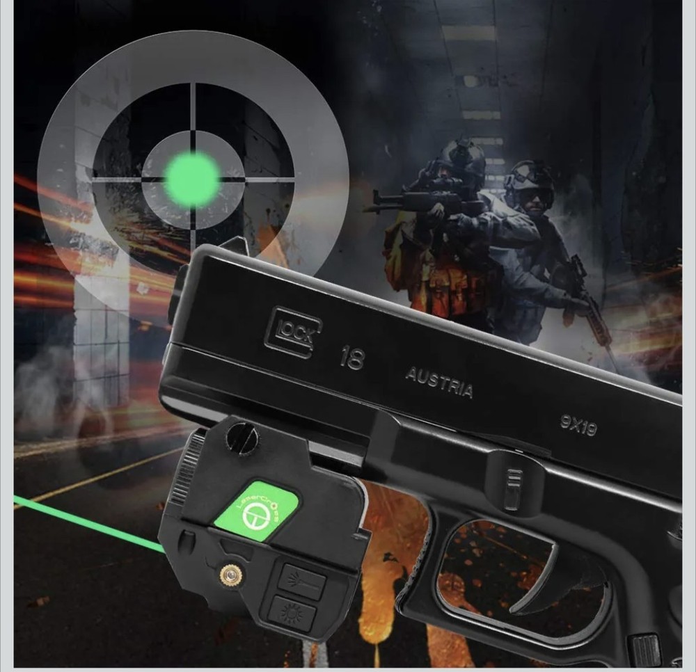 Lasercross Tactical Compact Green Dot Laser Sight,LED Flashlight Combo with 20mm