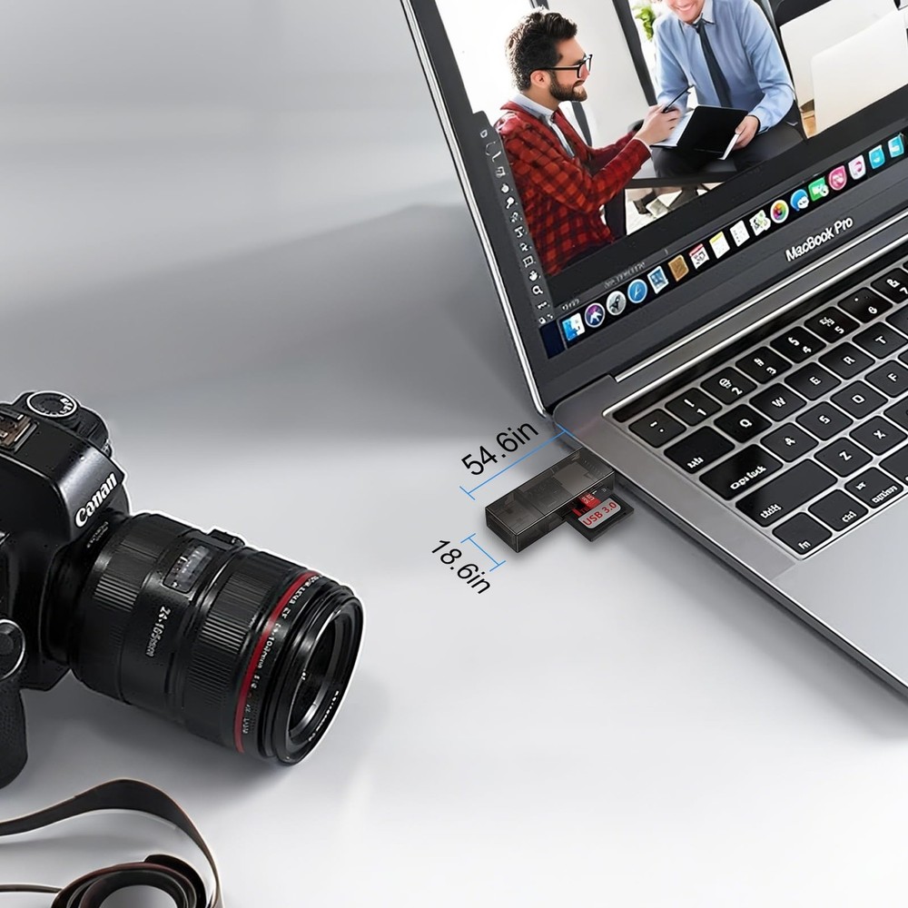 SD Card Reader USB C,Dual Slots 3.0 Type C to Micro Black