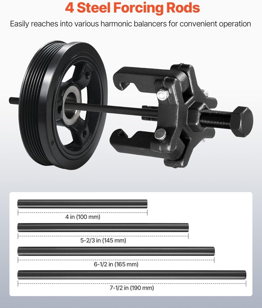 Harmonic Balancer Puller with Adjustable 3-Jaw Puller Kit, Forcing ... Fast Ship