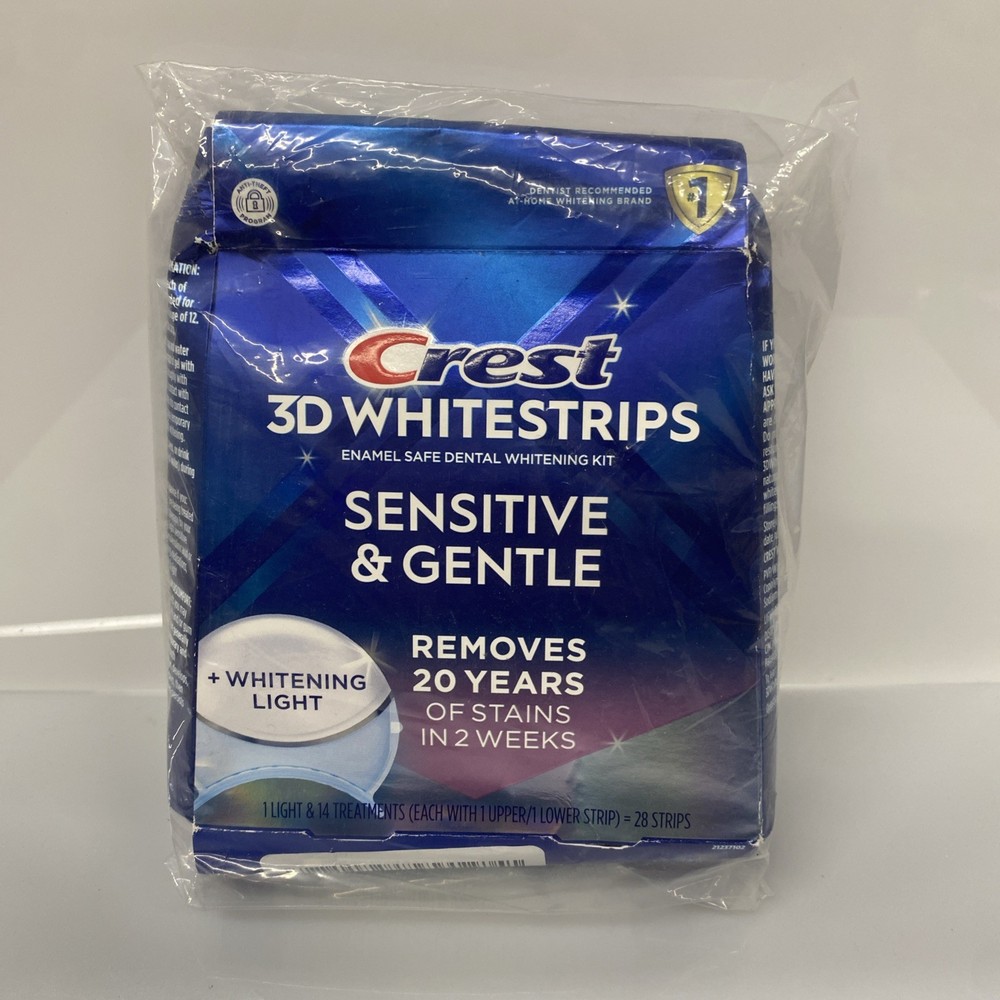 CREST 3D Sensitive And Gentle 28 Strips + 1 Light White - Open Box Exp 01-27+
