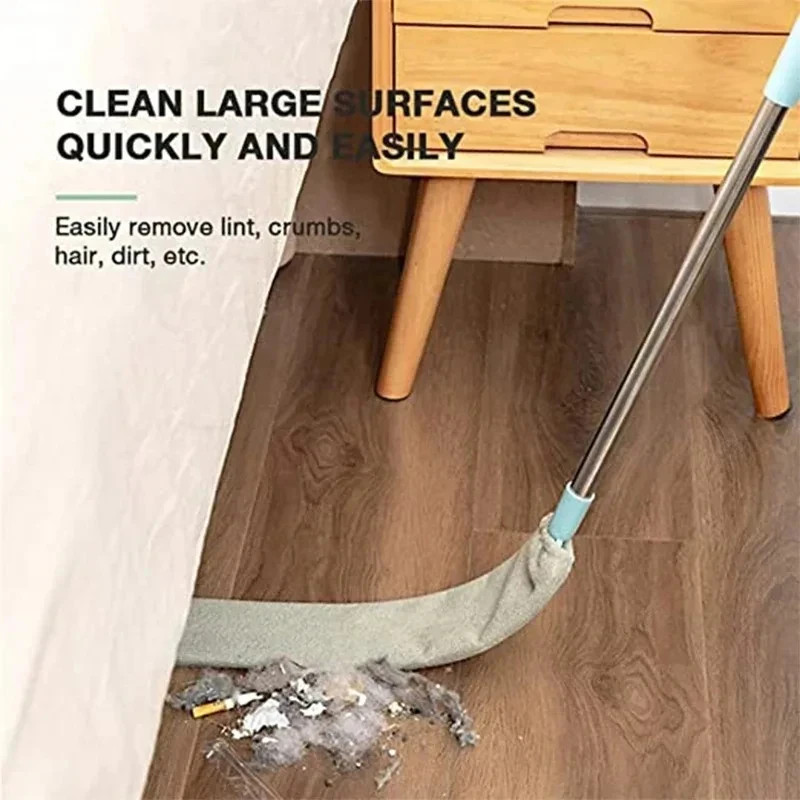 Telescopic Long Handle Dust Brush with Microfiber Head for Blinds Sofa