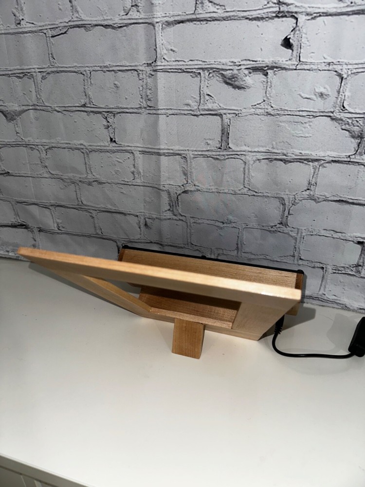 Handcrafted Wood Vinyl Record Stand Now Playing