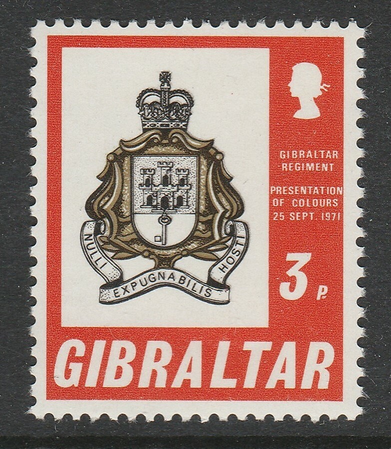 Gibraltar 1971 Gibraltar Regiment SG 294 Mnh.