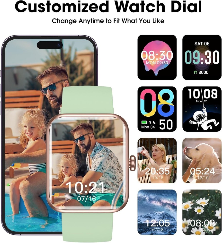 Smart Watch Fitness Tracker 41mm Waterproof Touchscreen for Android iOS