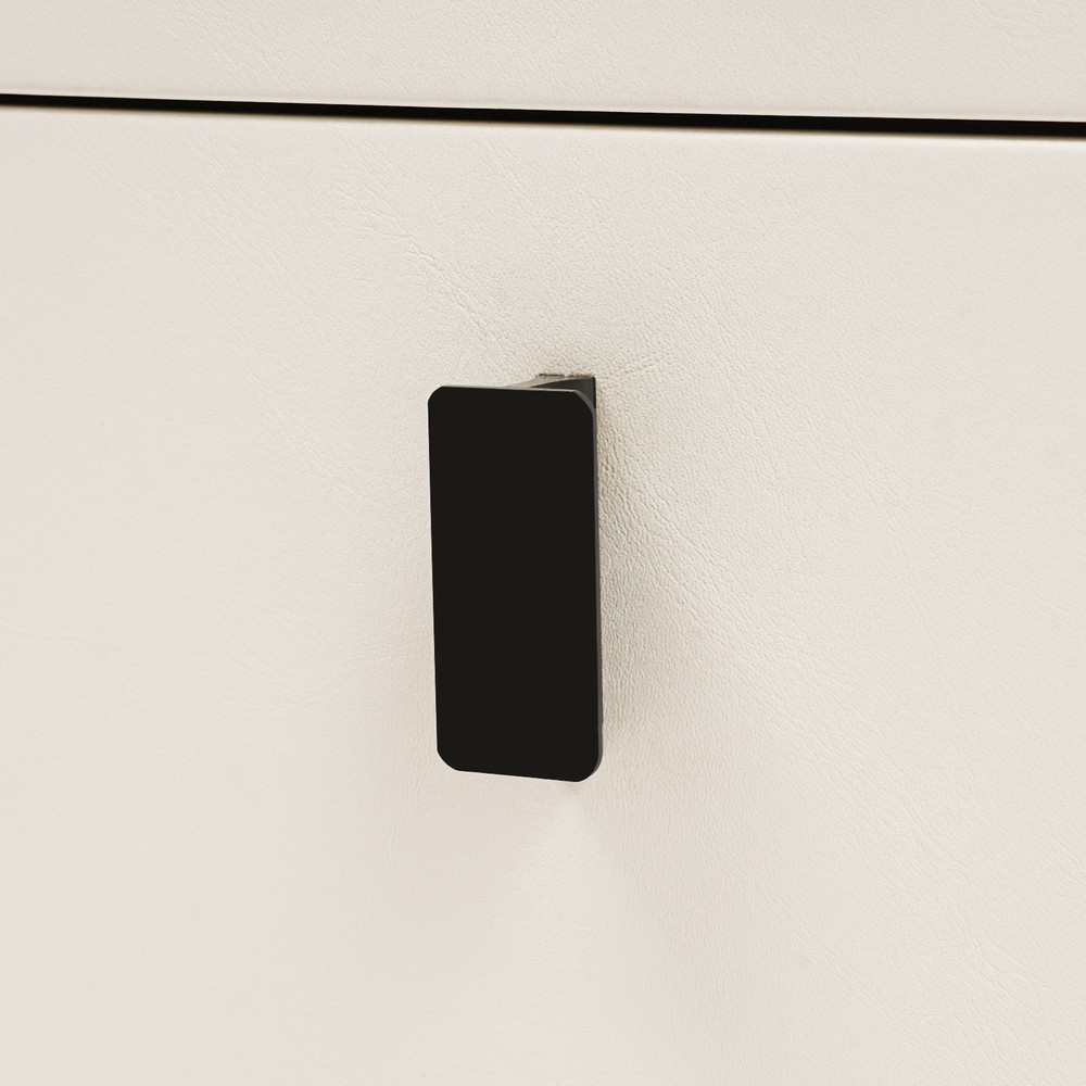 3 Drawers Smart Bedside Table Nightstand With LED Light+Wireless Charging+USB