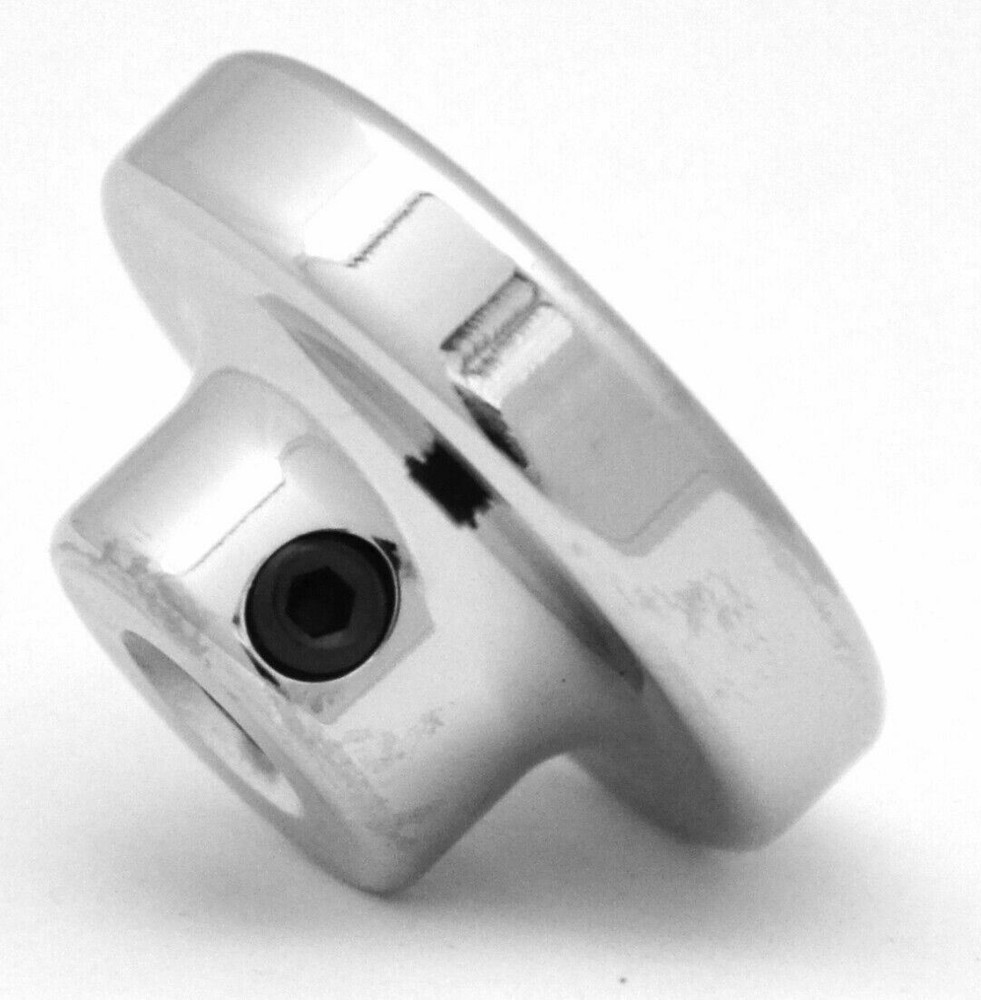 UP Panel Light Control Knob 1" Silver Glossy Sticker Chrome Knob #23209 Each