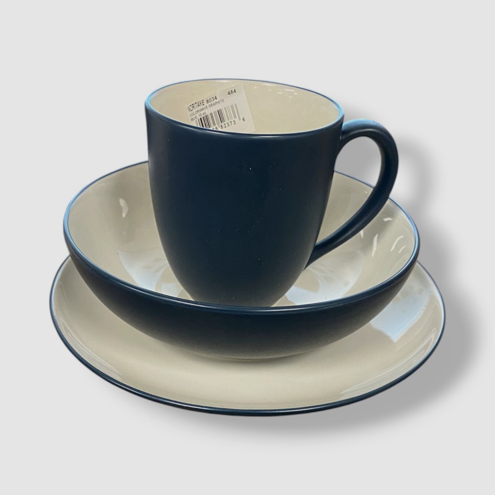 Noritake Black Colorwave 3-Piece Place Setting