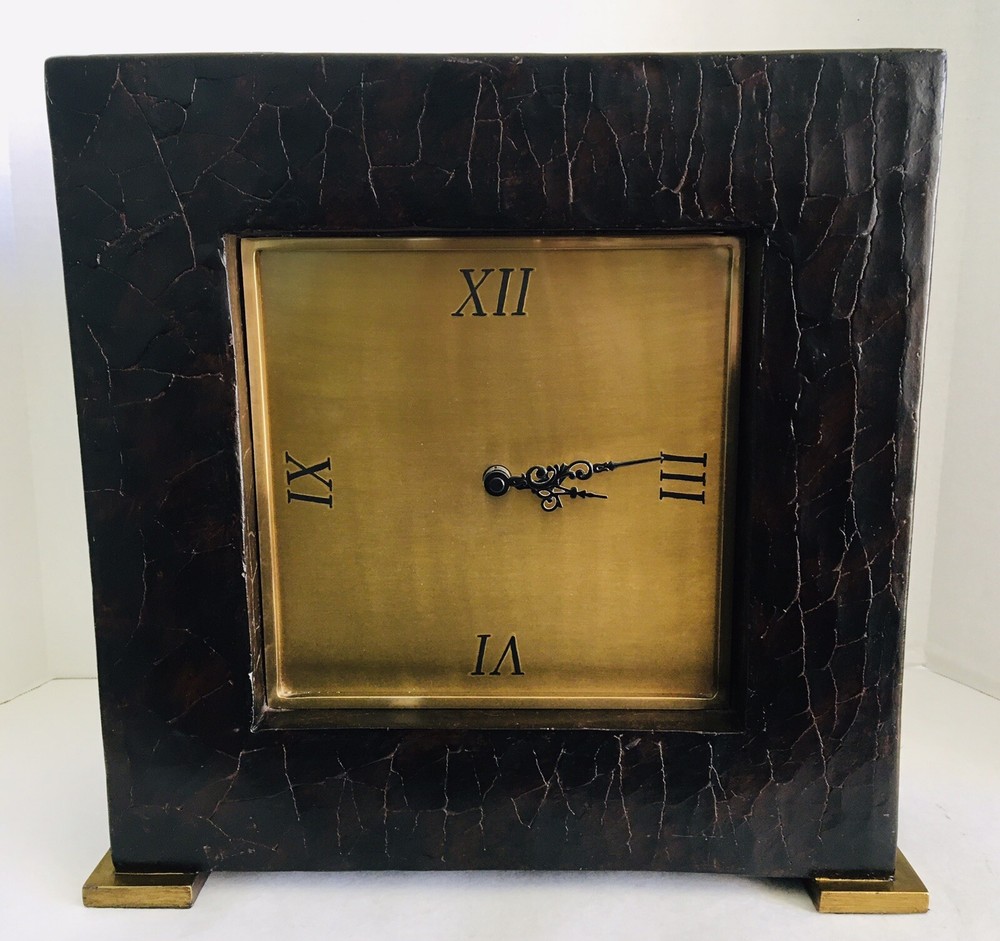 Uttermost 06704 Jamil Collection 15" x 15" Table or Mantle Clock