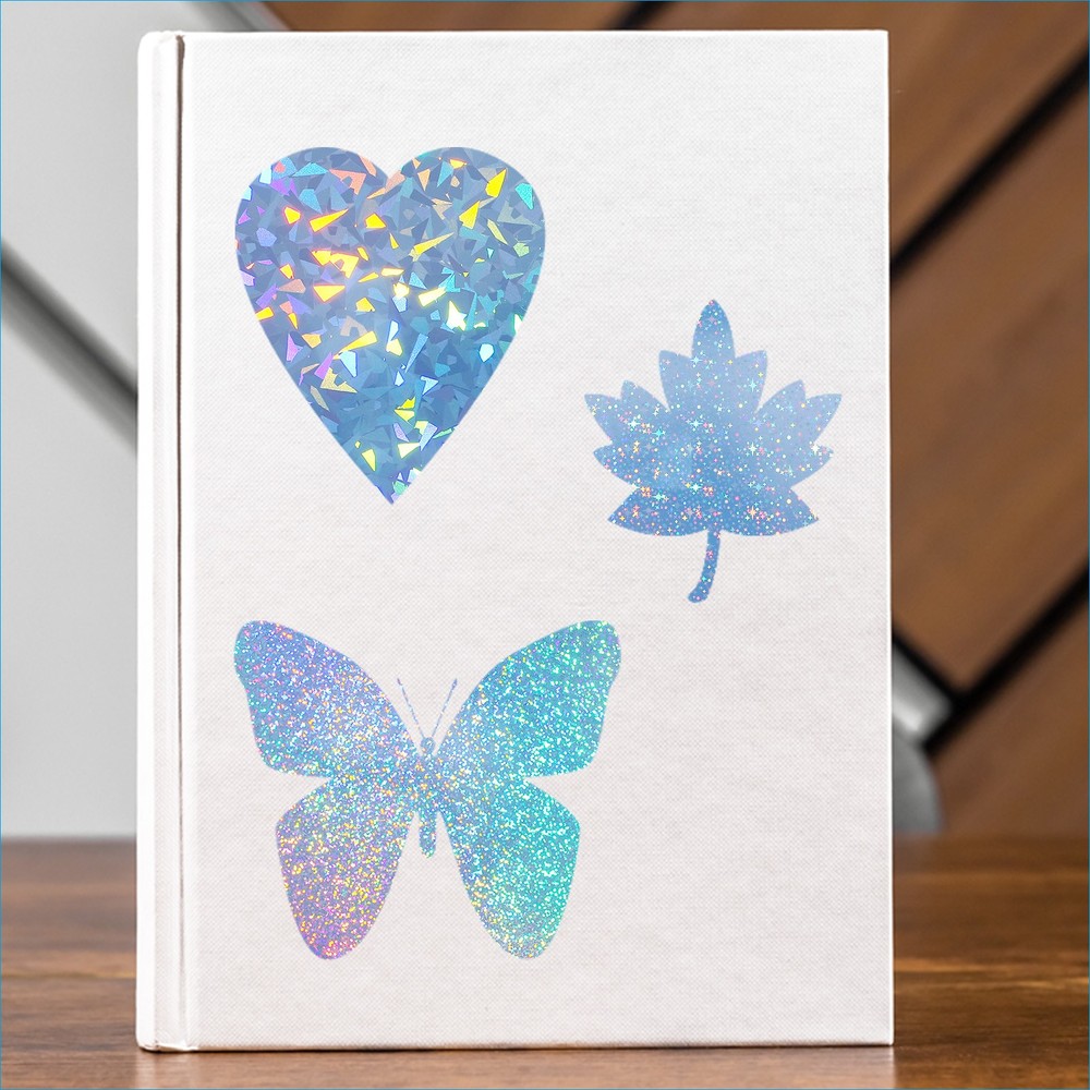 12x8in Printable Holographic Sticker Paper 6 Sheets Fine Dot Pattern