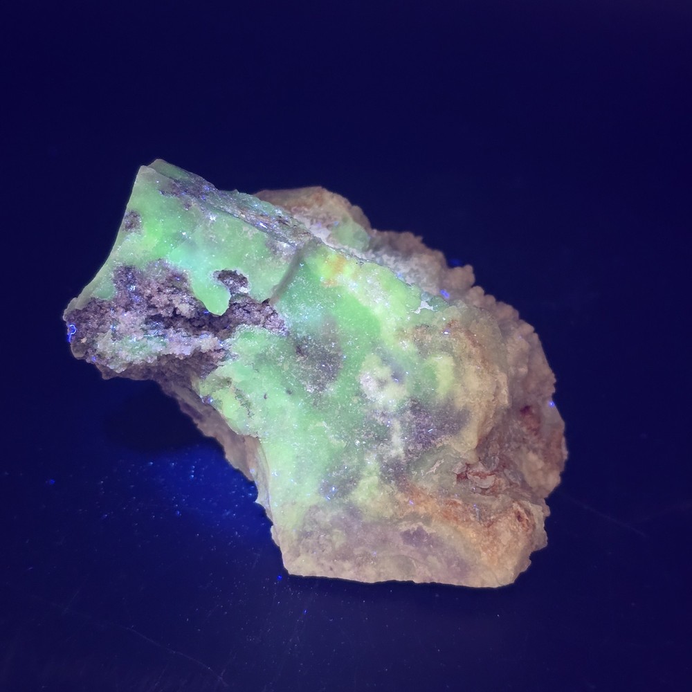 Fluorescent Minerals Morado Opal Specimen Gemstone UV Reactive Lapidary