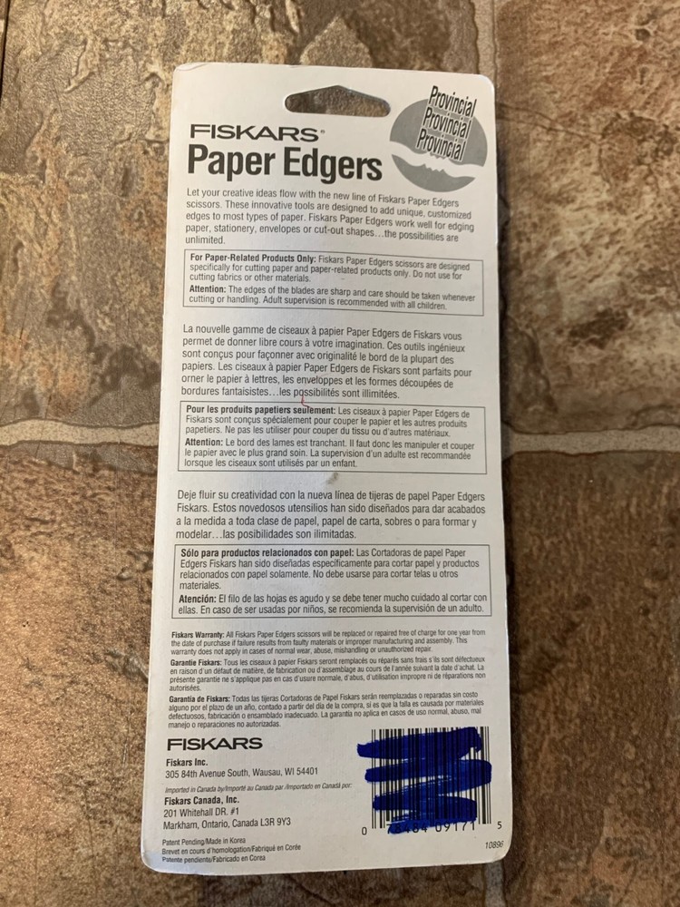 Vintage Fiskars Paper edger: Provincial Pattern