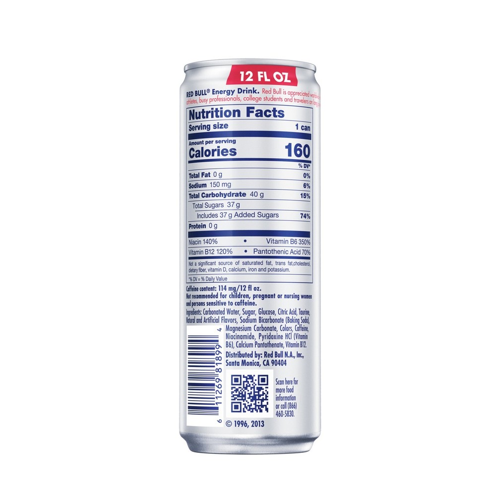 Red Bull Energy Drink, 12 Fl Oz (4 pack)