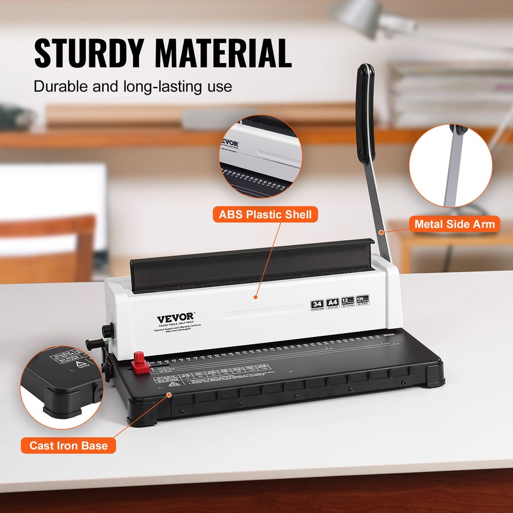 VEVOR Coil Spiral Binding Machine Manual Book Maker