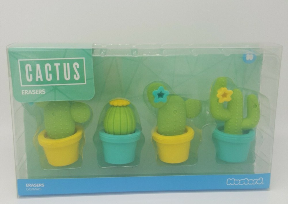 Cactus Erasers gommes Gift set
